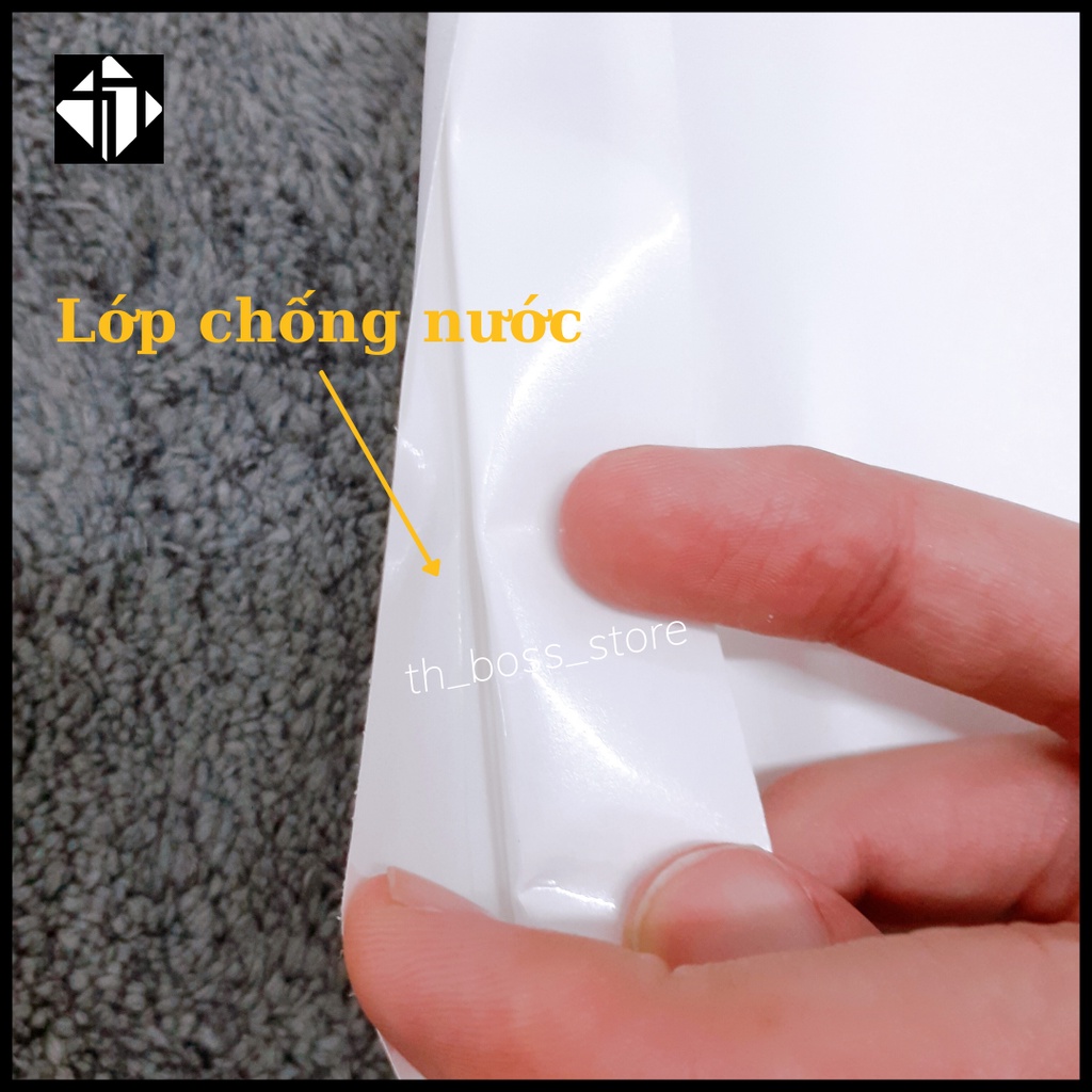 [Chất lượng tốt] 50 túi - 1kg túi zip giấy kraft trắng cao cấp size to đựng đồ thực phẩm khô