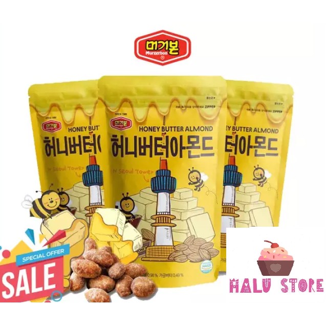 Hạnh nhân tẩm bơ mật ong Murgerbon Hàn Quốc gói 200g | BigBuy360 - bigbuy360.vn