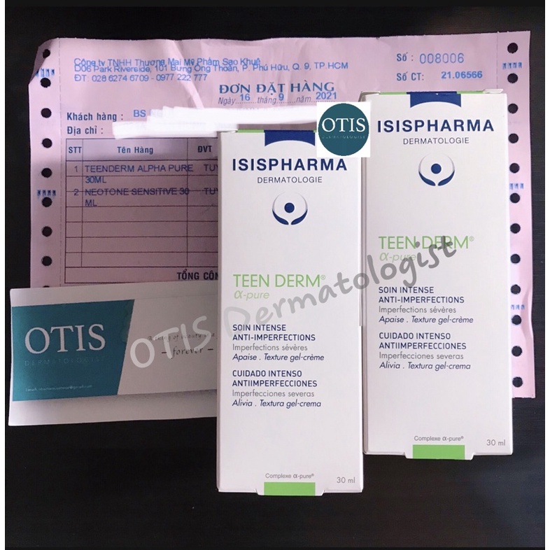 ✅ CHÍNH HÃNG Kem giảm mụn thế hệ mới Isis Pharma Teenderm Alpha Pure 30Ml (Date xa kèm Bill)