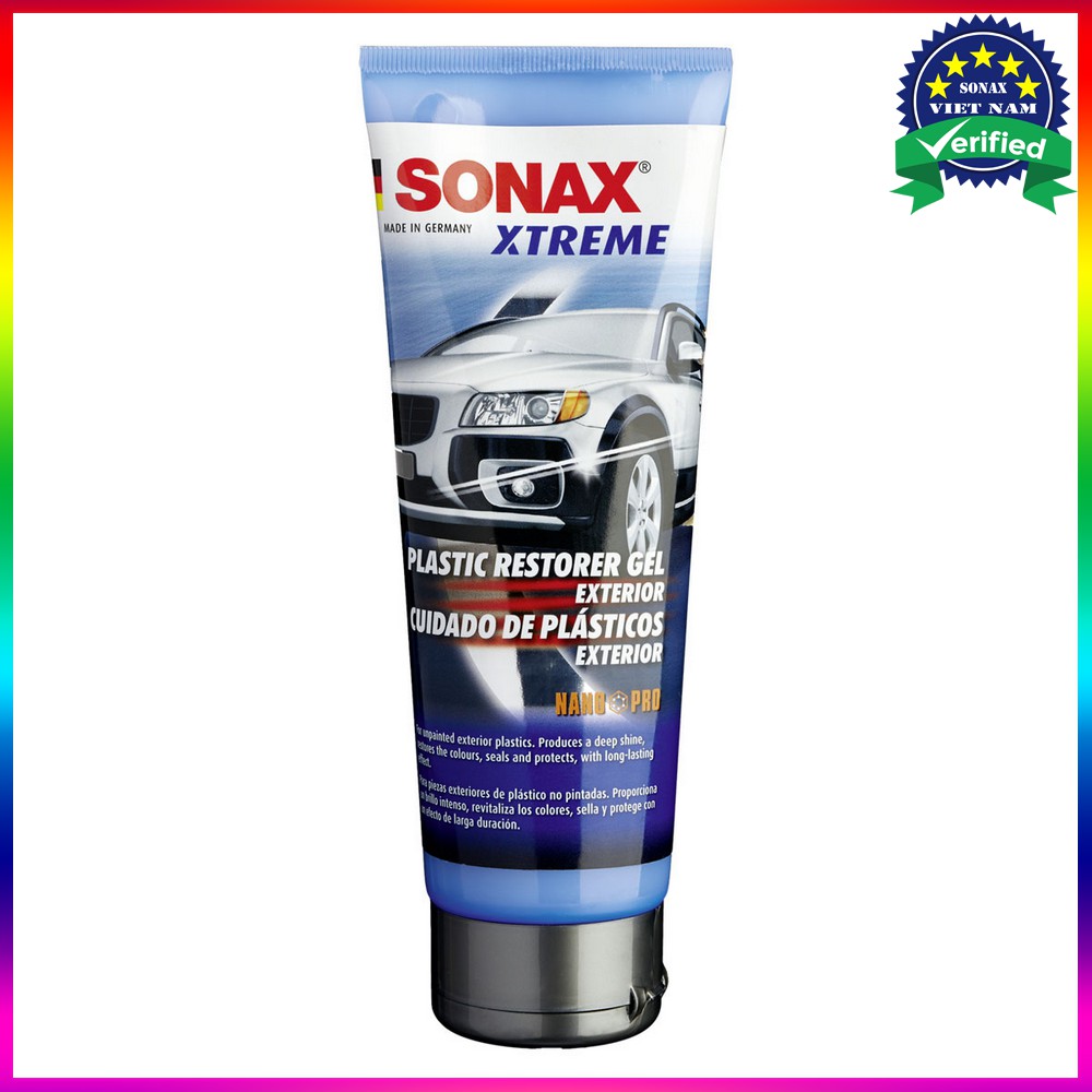 Gel phục hồi và bảo dưỡng nhựa ngoài xe Sonax Xtreme Plastic Restorer NanoPro