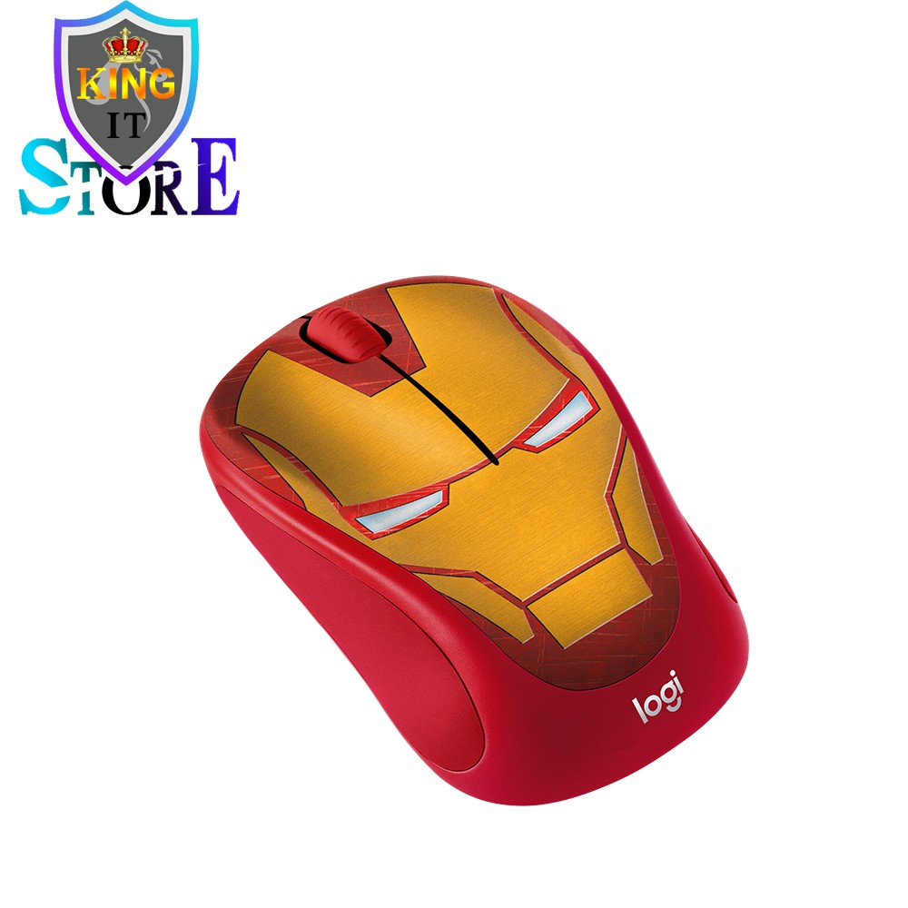 Chuột không dây Logitech M238 Marvel Iro man chính hãng DGW phân phối