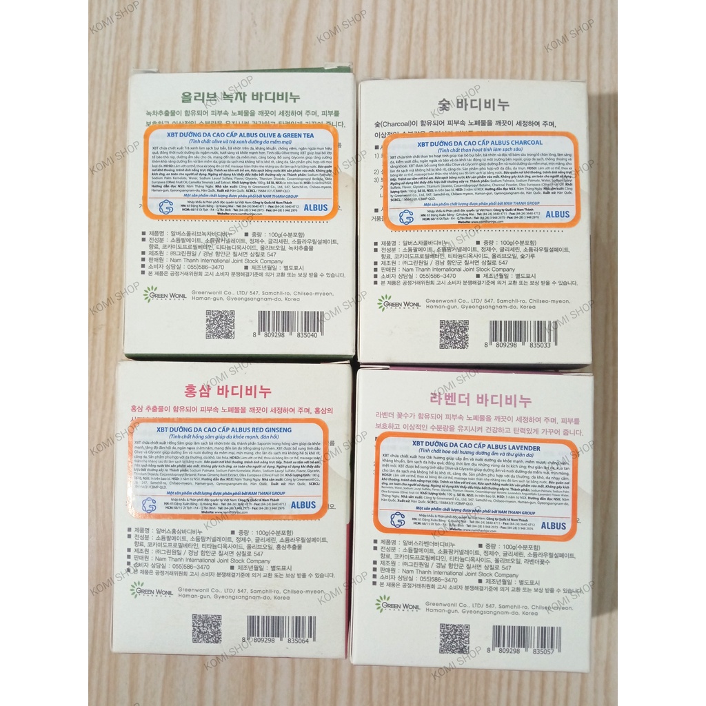 Xà bông tắm dưỡng da hương nước hoa Albus Body Soap đủ hương Hàn quốc 100gr