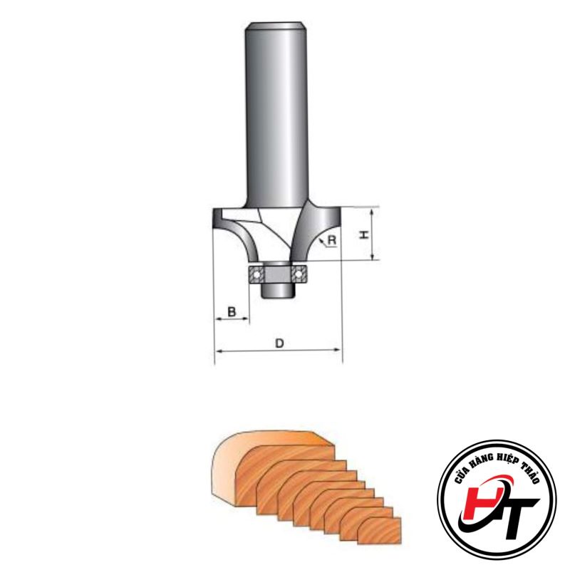 Mũi phay gỗ bo lõm R mũi soi lồi gỗ TIDEWAY lắp máy soi cầm tay và trục đứng MSLV