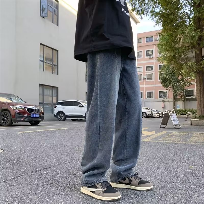 Quần jeans Trơn Thời Trang Nhật Bản Cho Nam Size S-3XL