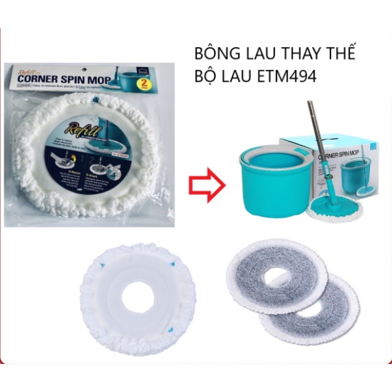 Bộ 2 Bông Lau Thay Thế ETM494RFL ( bông thay thế của cây lau nhà ETM494)