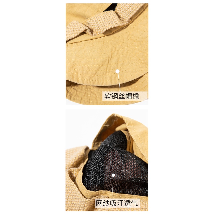 Nón Tai Bèo Vải Mỏng Nhanh Khô Thoáng Khí Phong Cách Nhật Bản Cho Nam Nữ