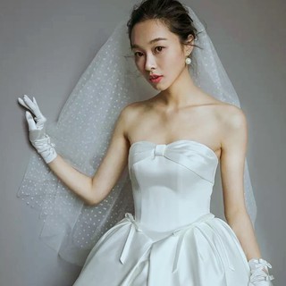 voan cô dâu chấm bi