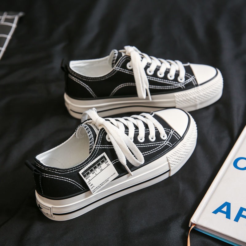Giày Thể Thao Canvas Trắng Phong Cách Hàn Quốc 2020 Cho Nữ | BigBuy360 - bigbuy360.vn