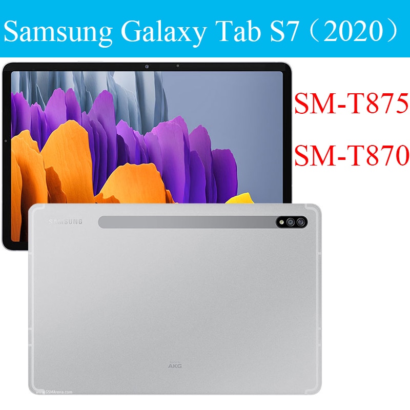 Ốp lưng Máy Tính Bảng Samsung Galaxy Tab S7 2020 SM-T870 SM-T875 11" Chống sốc silicon chống bám Trong mờ Vỏ, Bao