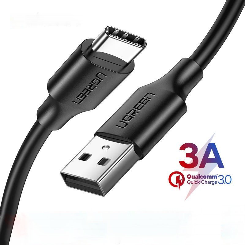 Cáp sạc nhanh USB 2.0 sang USB type C hỗ trợ dòng 3A độ dài từ 0.25-2m UGREEN US287