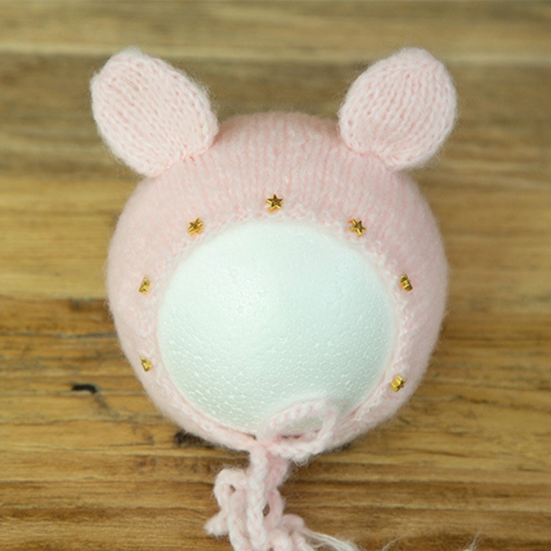 Mũ Đan Len Dễ Thương Dùng Làm Phụ Kiện Chụp Ảnh Cho Bé Sơ Sinh