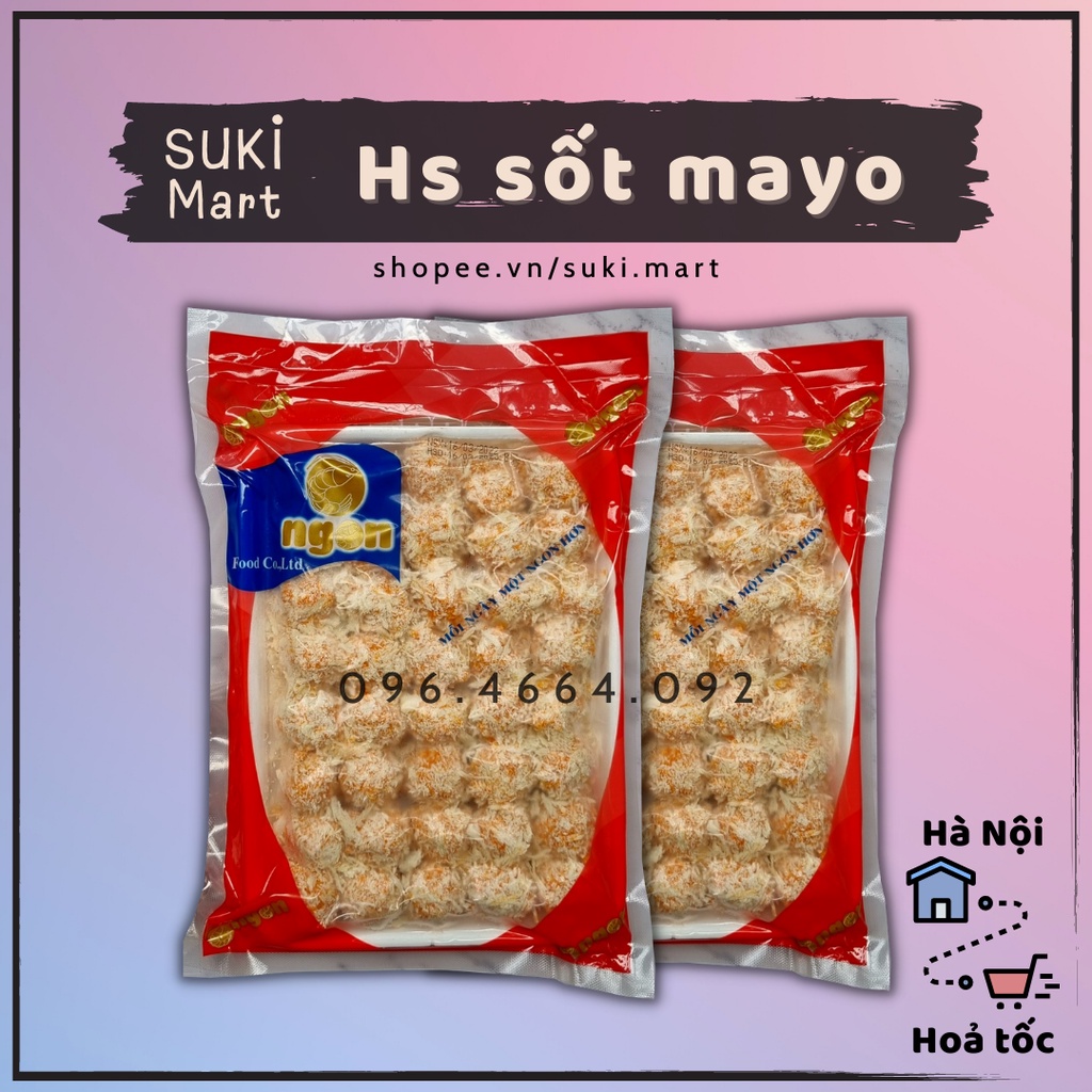 Viên hải sản sốt mayonnaise (hải sản nhân phô mai) - Viên chiên xiên que Việt
