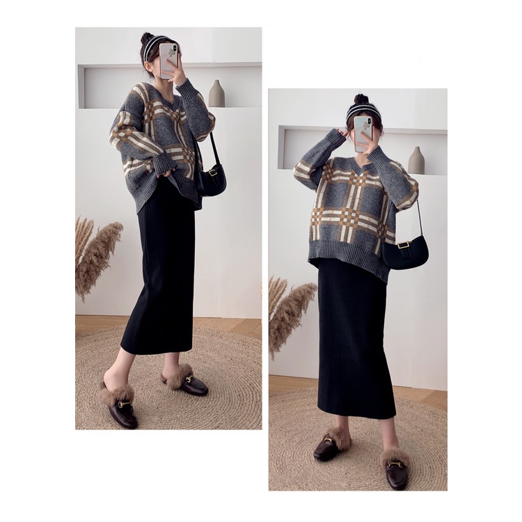 Chân Váy Bầu Len Xinh CVB70