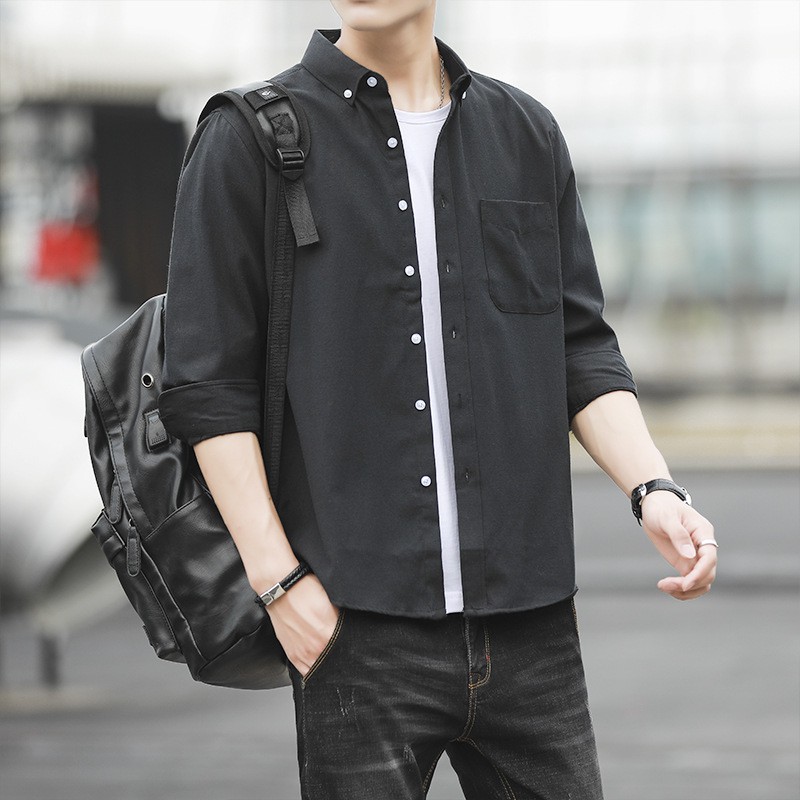 Áo Sơ Mi Nam Dài Tay Công Sở Cao Cấp Phom Chuẩn Vải Mềm Mặc Mát Không Nhăn Kiểu Dáng Hàn Quốc NN03