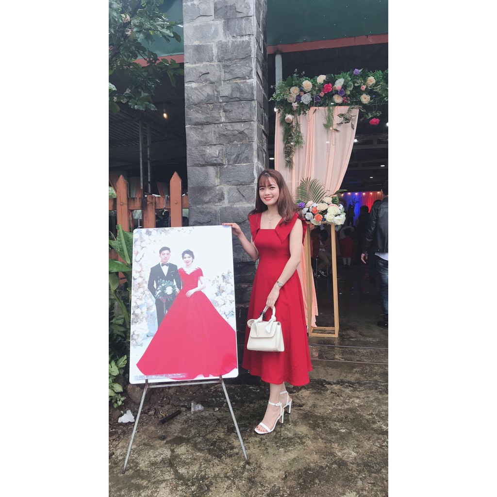 Đầm dự tiệc dạo phố cực xinh chất vải mềm mịn thiết kế may 2 lớp có mút ngực mã [KYMY] | BigBuy360 - bigbuy360.vn