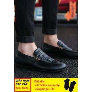 Giày Da Nam 💝FREESHIP💝 Giày Vân Cá Sấu Chuẩn Form, Ôm Chân Cao Cấp