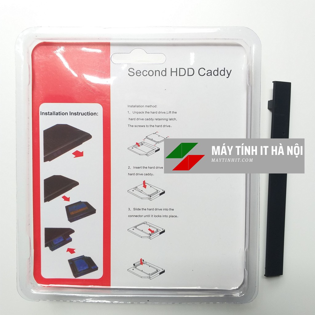 Caddy Bay Sata 3 cho SSD và HDD 2,5” - Vỏ Nhôm – Size: 9.5mm và 12.7mm – Khay ổ cứng thay thế ổ DVD