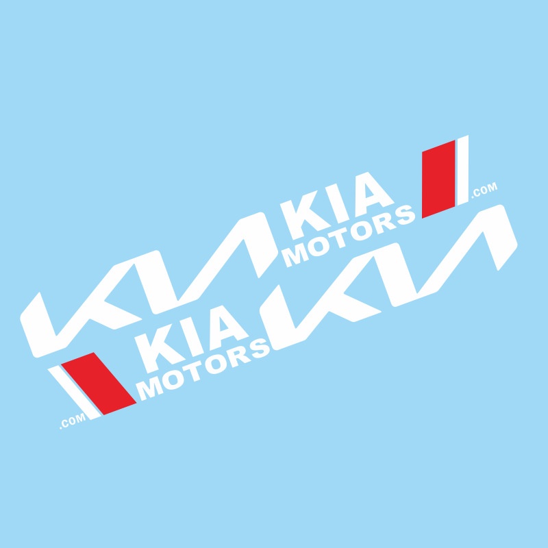 Bộ 2 tem dán cửa xe ô tô KIA 02