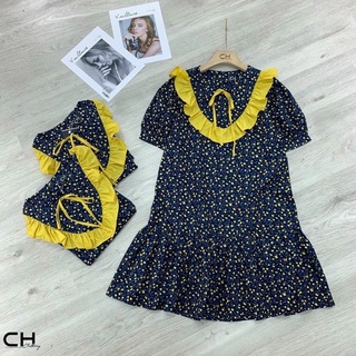 Đầm hoa nhí fom suông to thoải mái