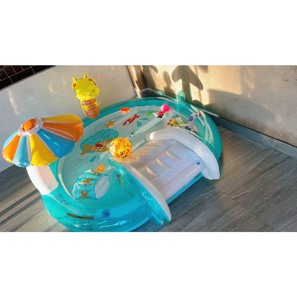 Hồ bơi cầu trượt cá sấu 57165