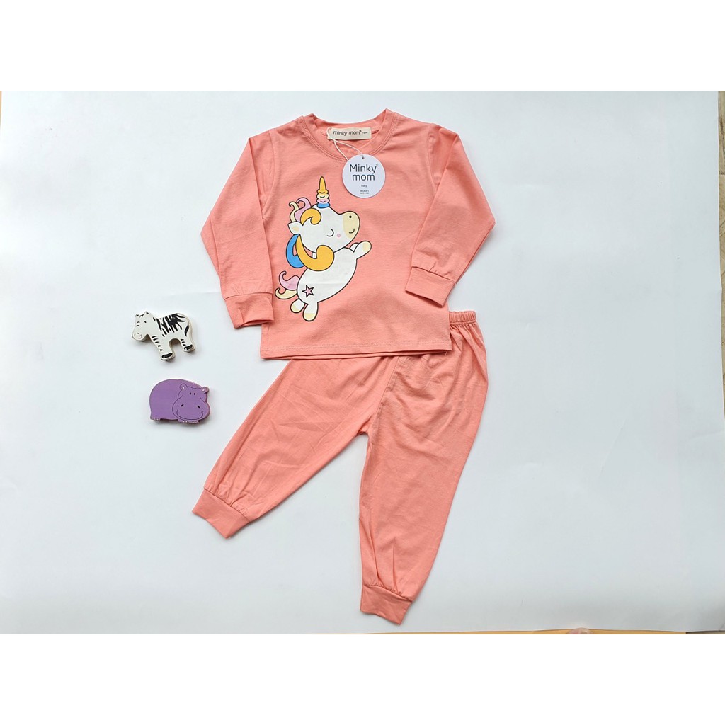 Bộ Dài Tay Minky Mom 100% Cotton Mềm Mịn Co Dãn Họa Tiết Con Vật QATE234 - NamKidShop