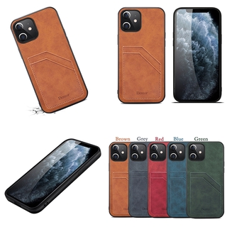 Vỏ bảo vệ Case for iPhone 12 Mini Pro Max Ốp lưng Bao da with Card Slots