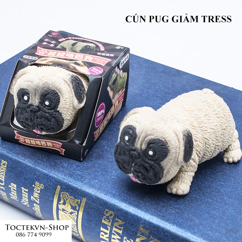 Hottrend: Đồ chơi Cún Pug Silicon, Cún Pug Silicon Xả Stress Biến hình bóp nắn co giãn, đồ chơi xả stress hiệu quả