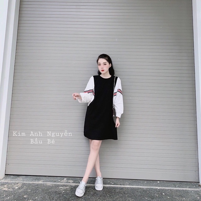 Váy pha tay trắng