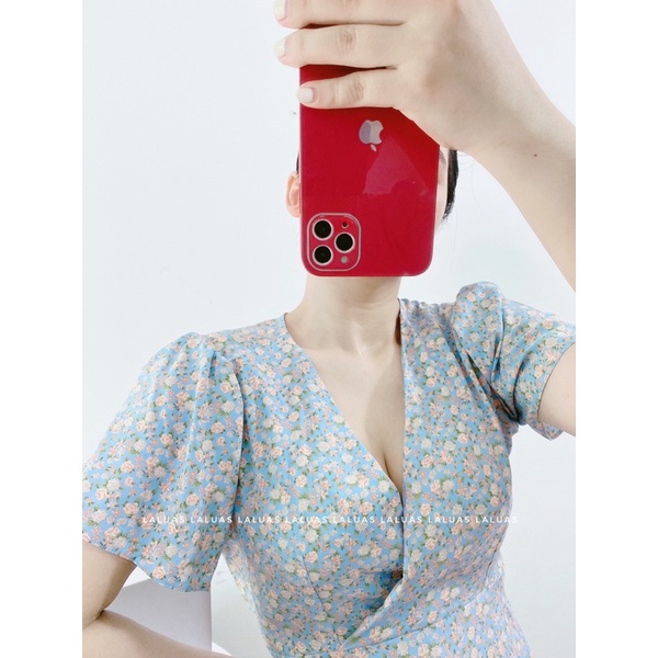 Váy công sở, đầm công sở bigsize hoa nhí Laluas