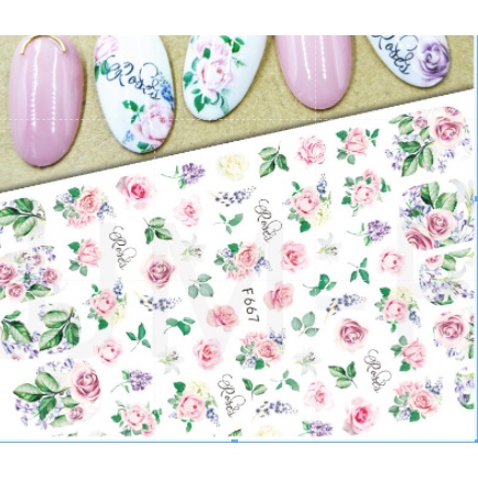 sticker dán móng hoa lá bướm