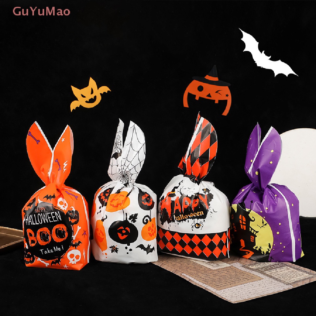 Bộ 50 Túi Đựng Kẹo / Bánh Quy Họa Tiết Halloween Độc Đáo