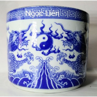 Lư hương , bát hương thờ cúng màu xanh bát tràng( loại thường)