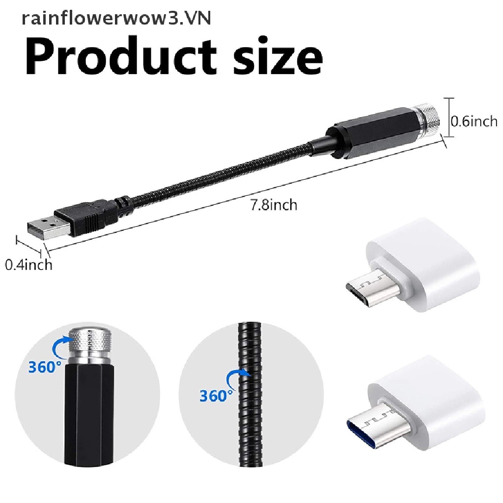 Đèn led chiếu hình bầu trời đầy sao 5v sạc usb lãng mạn