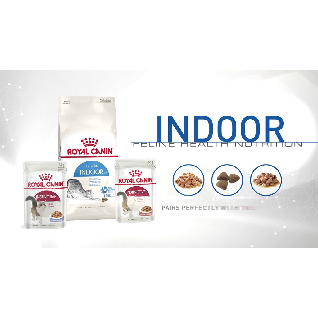 2kg(❁´◡`❁)ROYAL CANIN INDOOR Dành cho mèo trưởng thành trên 12 tháng tuổi - ít vận động.