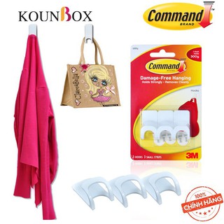 Combo 5 Móc dán tường TRÒN - VUÔNG Command 3M chịu được lực lên đến 1.8kg