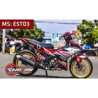 Tem Trùm Exciter 150 Ducati Trắng Đỏ