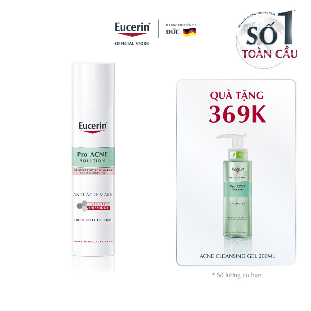Tinh chất giảm thâm mụn & dưỡng sáng da Eucerin Pro Acne Triple Effect Serum 40ml