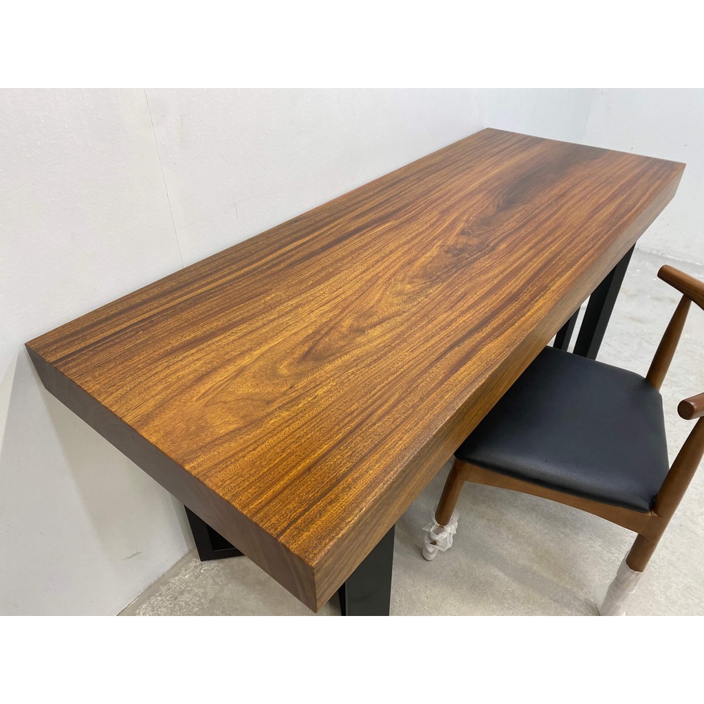 Bàn làm việc gỗ lim nguyên tấm dày 10 phân