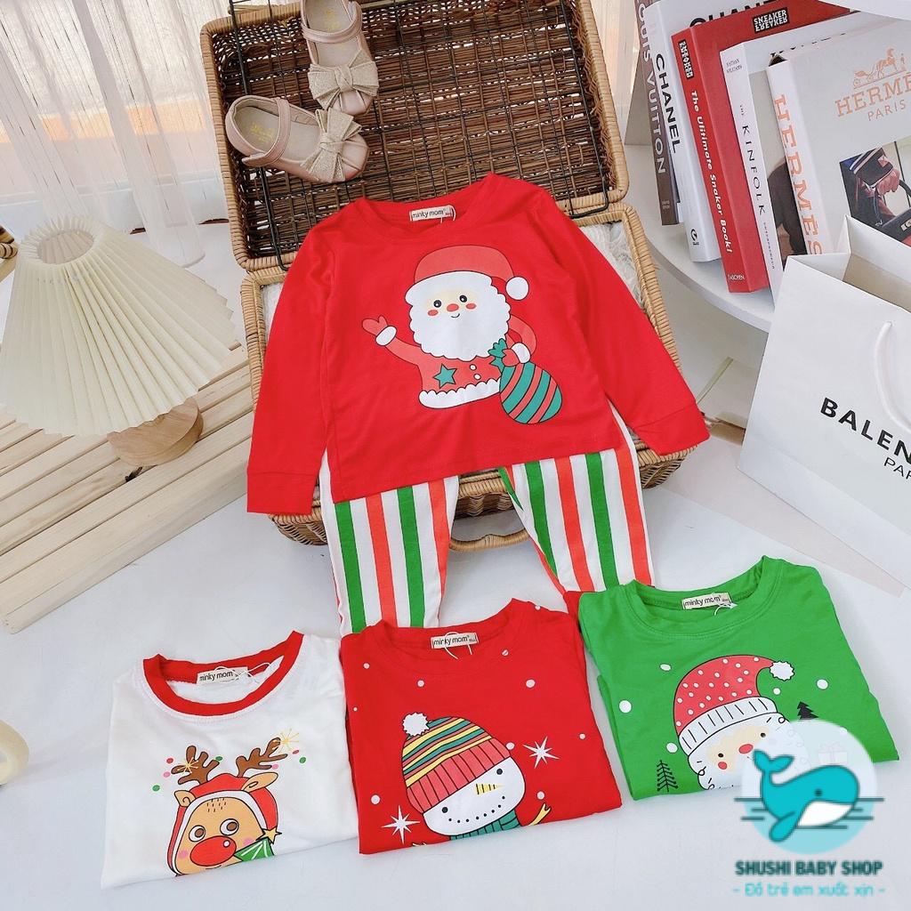[Có sẵn] [FreeShip] [Ảnh thật] Bộ Dài Noel Thun Lạnh Mát Minky Mom Xinh Xĩu