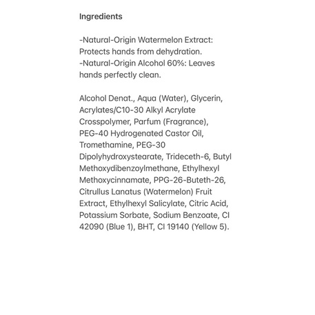 Gel rửa tay dưa hấu