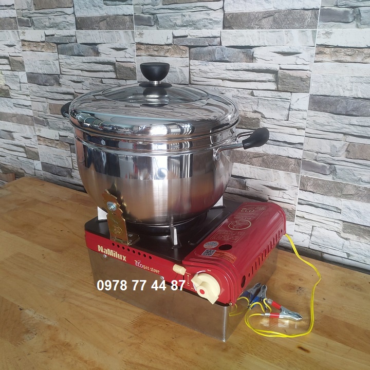 Máy làm bắp rang bơ dùng bình acquy