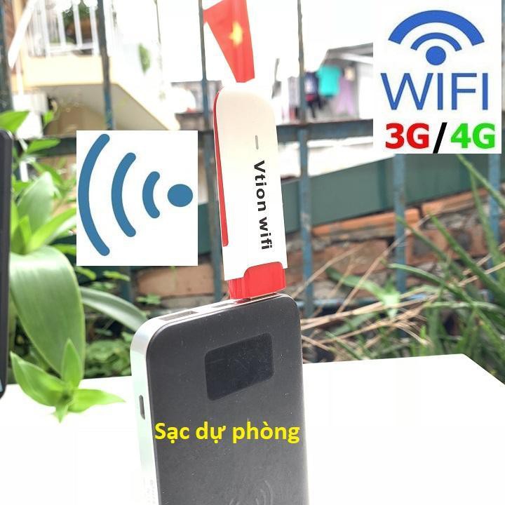 Usb Gắn Sim 3G Vition Phát Wifi mạnh không lo bị nóng Dùng Đa Mạng sim viettel mobi vina