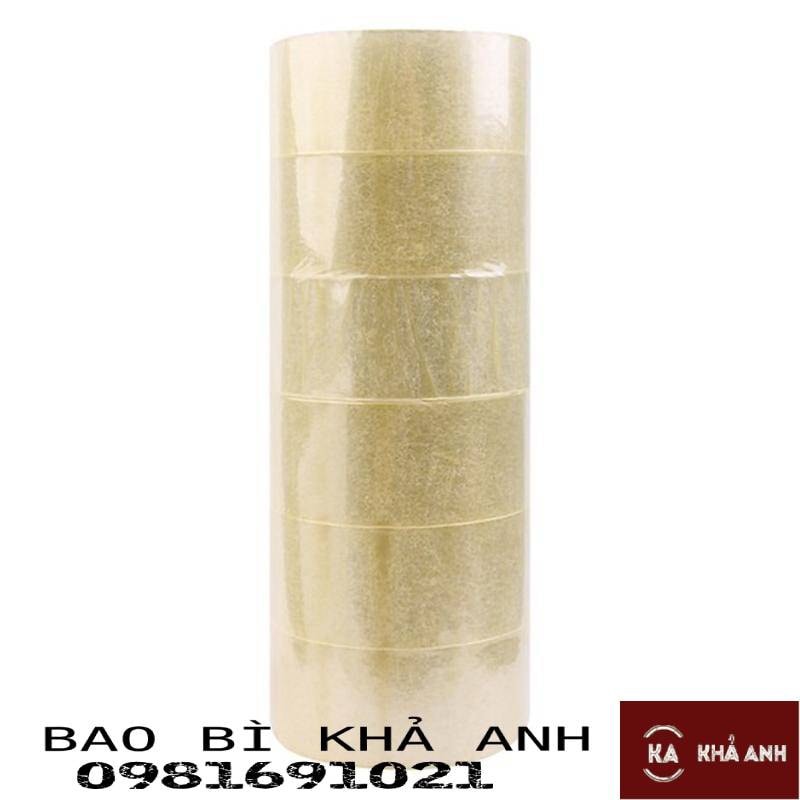 🥡🥡 Băng keo trong, đục 100Y - siêu dính chắc ( 6 cuộn / cây )