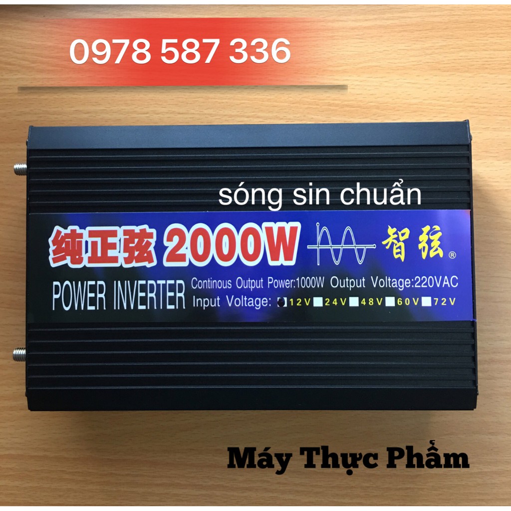 Bộ kích điện 12v - 220v Inverter 2000W Sin chuẩn