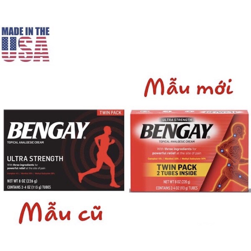Kem Xoa Bóp Giảm Đau Bengey Ultra Strength 113g Của Mỹ [Mẫ Mới] hộp gồm 2 tuýt)Das 2022 | BigBuy360 - bigbuy360.vn