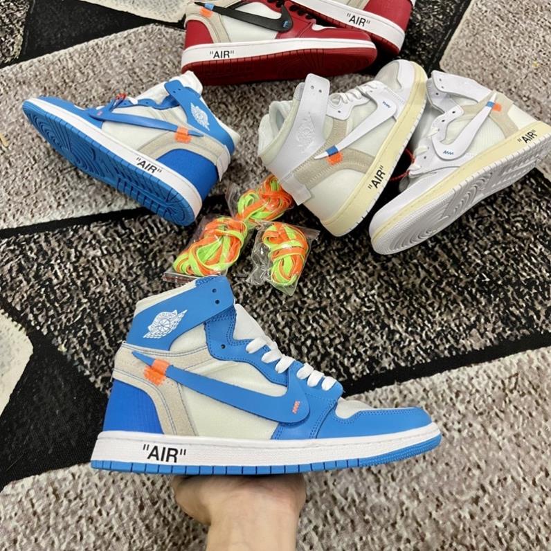 (FREESHIP+HỘP+QUÀ) Giày thể thao AIR JORDAN 1 OFF WHITE Retro High University UNC xanh trắng siêu đẹp cho nam và nữ 😆