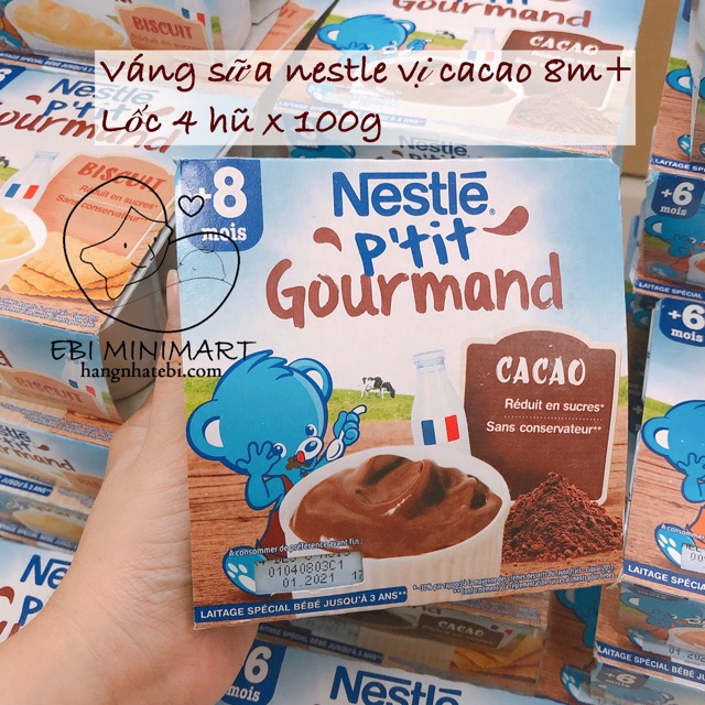 VÁNG SỮA NESTLE PHÁP 6M+ NHIỀU VỊ