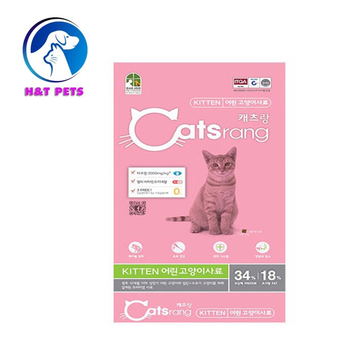 [Mã 156FMCGSALE hoàn 8% đơn 500K] Thức ăn hạt cho mèo con Catsrang Kitten 400gr