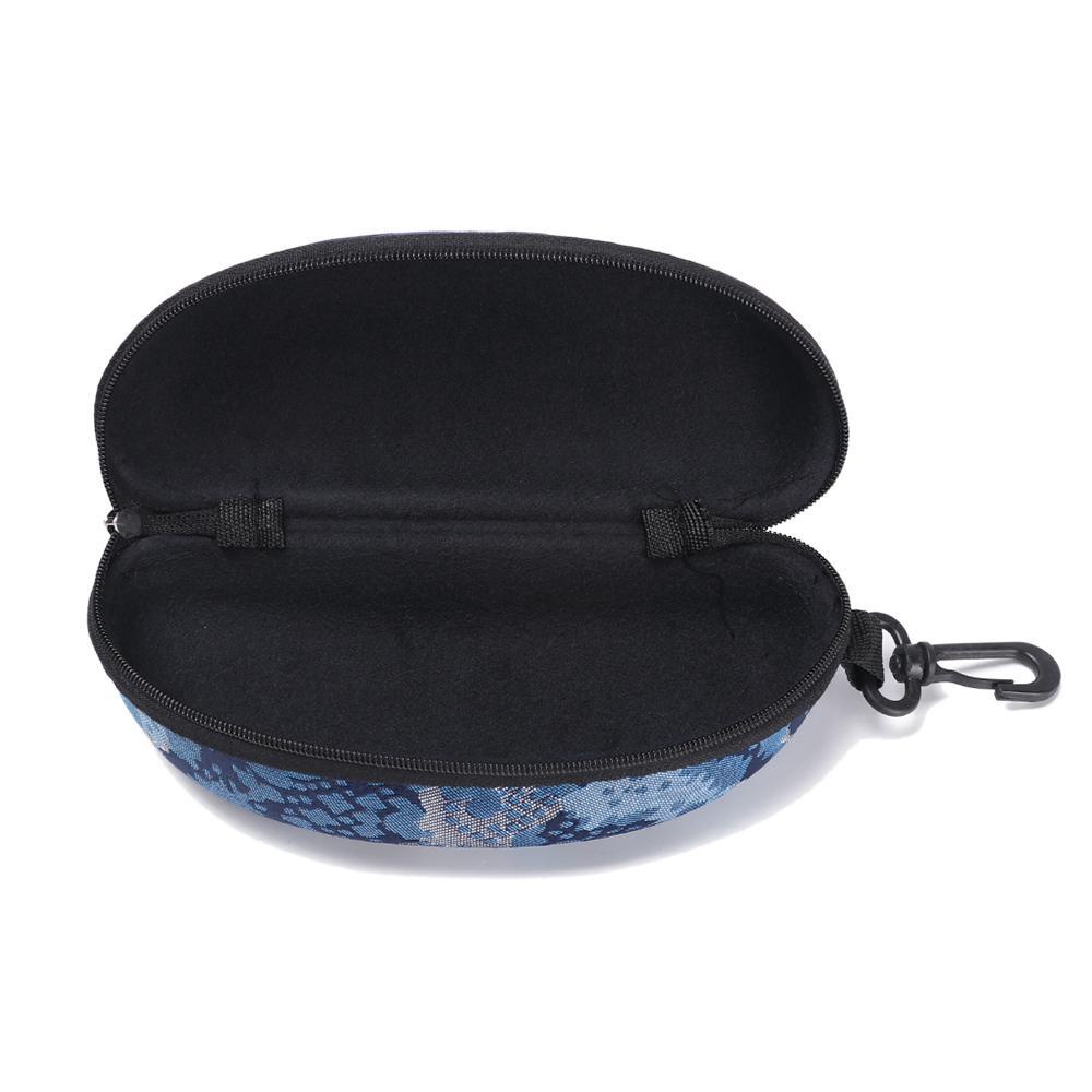 Hộp Đựng Mắt Kính Có Khóa Kéo Họa Tiết Rằn Ri Phong Cách Vintage Giá Đỡ