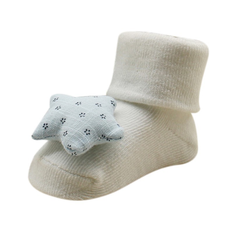 Vớ cotton giữ ấm phối họa tiết nổi độc đáo đáng yêu cho bé